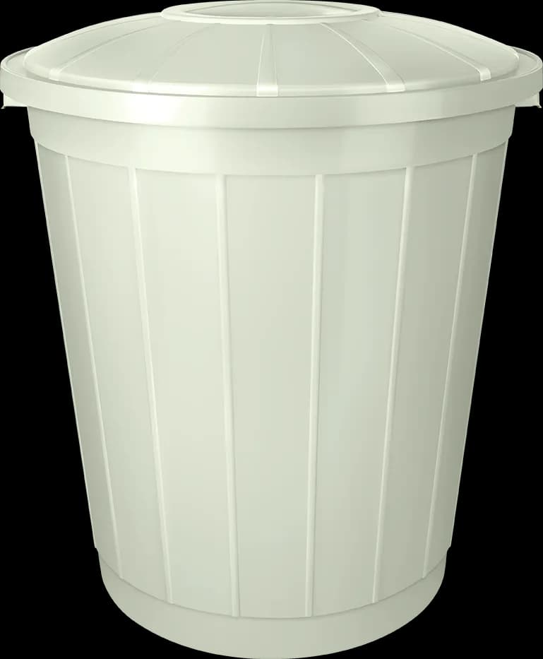 90 L Grey Trash Can