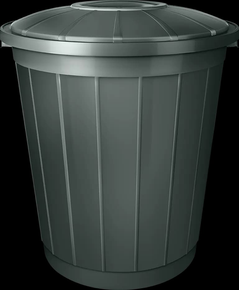 90 L Grey Anthracite Trash Can