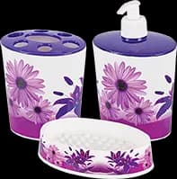 Patterned 3-Piece Bathroom Set